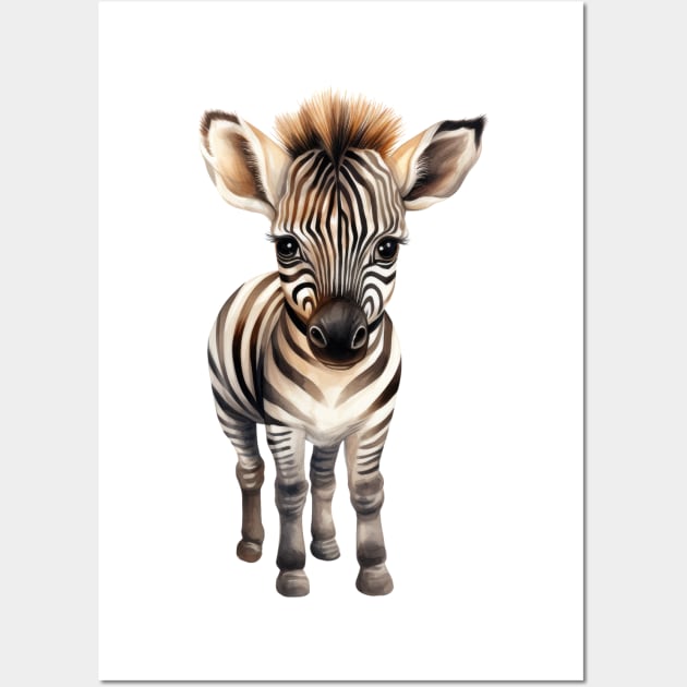 Baby Zebra Wall Art by Chromatic Fusion Studio